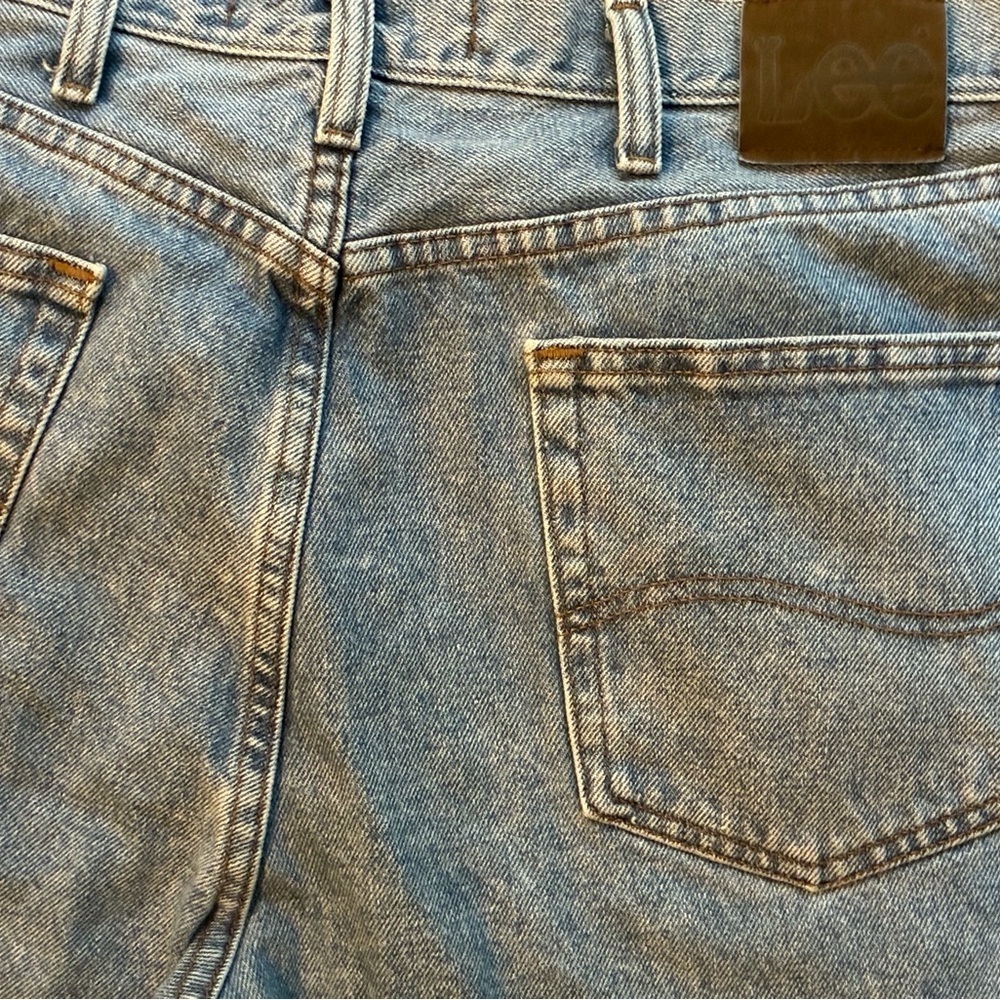 Vintage Lee Relaxed Fit Jeans 40x30 Light Wash USA Authentic 100% Cotton Denim - Picture 9 of 15